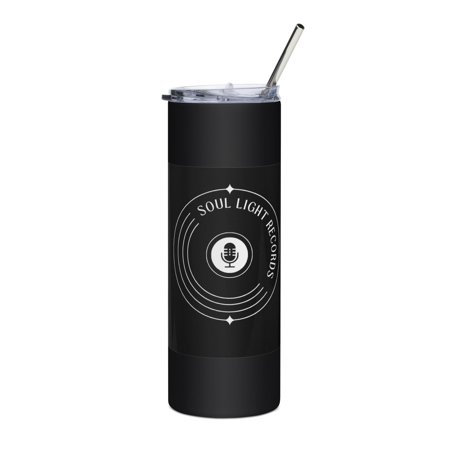 Soul Light Records Black  Stainless Steel Tumbler