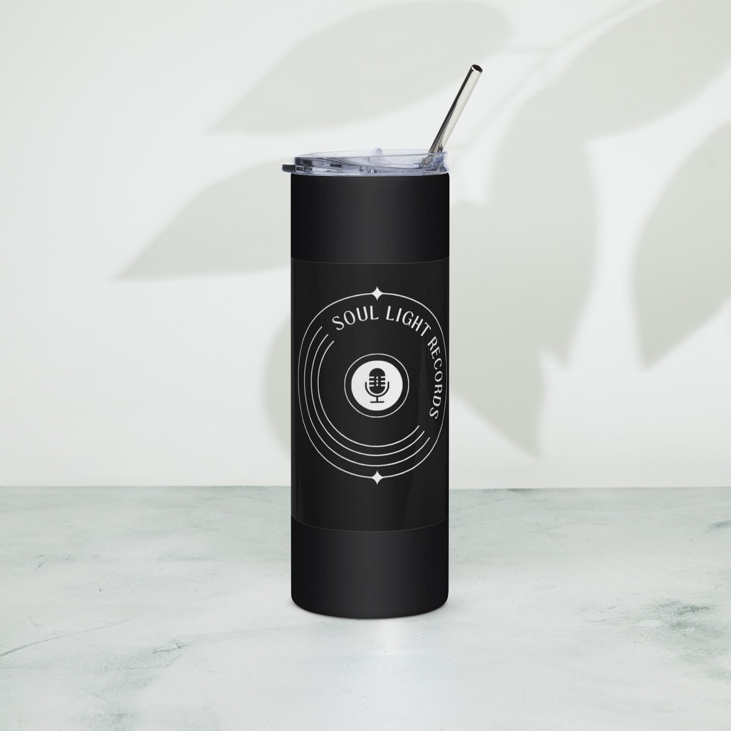 Soul Light Records Black  Stainless Steel Tumbler